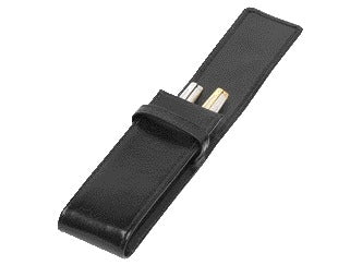 Van der Spek - Estuche escolar 322 2 piezas piel de búfalo negro