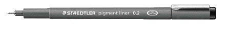 Staedtler - Fineliner Pigment 308 black 0.2mm | 10 pieces