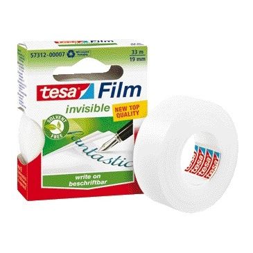 Tesa - Film adhésif® Invisible 33mx19mm mat transparent,