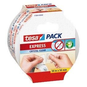 Tesa - Packaging pack® s Crystal Clear 50mx50mm trasparente strappabile a mano