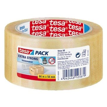 Tesa - Packaging pack® Extra Strong 66mx50mm transparent | 6 pieces