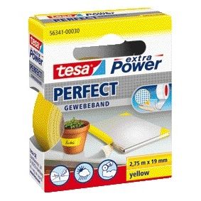 Tesa - Textile® extra Power Perfect 2,75mx19mm gelb | 10 Stück