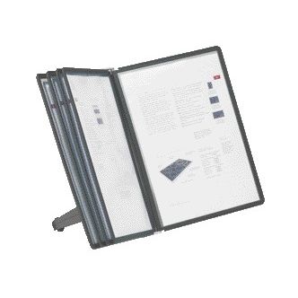 Durevole: supporto da scrivania 5540 Sherpa Soho con 5 tasche nero