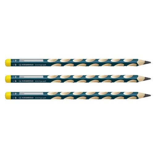 Stabilo - EASYgraph, ergonomisch grafietpotlood, linkshandig, dikke 3.15 mm kern, petrol, per stuk