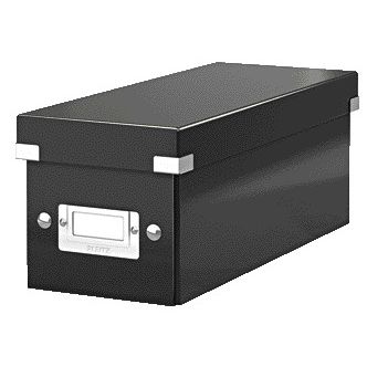 Leitz - Scatola porta CD Click Store WOW in cartone riciclato 143x136x352mm nero