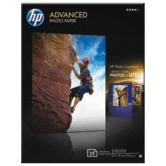 HP - Advanced fotopapier, glanzend, 250 g/m2, 13 x 18 cm (127 x 178 mm), 25 vellen