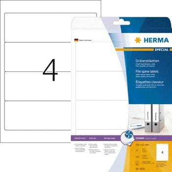 HERMA - Contre-étiquette 5095 large 61x192mm autocollante blanc