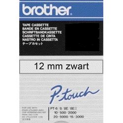 Brother - Labele P-touch TC-101 standard 12mm noir sur transparent