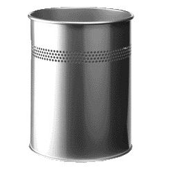 Durable - Paper bin 3300-23 15 liters 30mm perforation silver