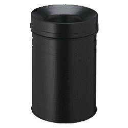 Durable - Papelera con apagallamas 3325-01 15 litros negro