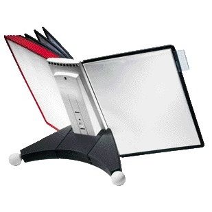 Durable - Desk stand 5632 Sherpa with 10 pockets red/black