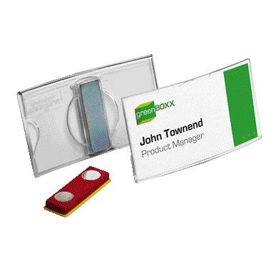 Durable - Badge 8123 convex met magneet 40x75mm | 25 stuks