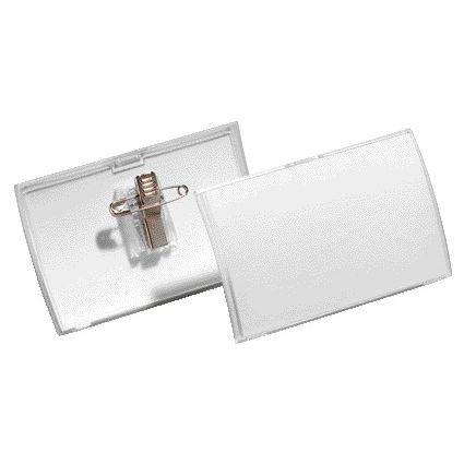 Durable - Badge 8211 Click Fold with combination clamp 40x75mm