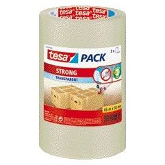 Tesa - Verpakkingse pack® Strong 66mx50mm PP transparant 3 rollen | 12 stuks