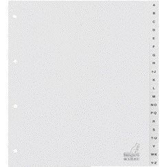 Kangaro - Tabbladen A4 4-gaats 20-delig A-Z breed PP grijs | 10 stuks