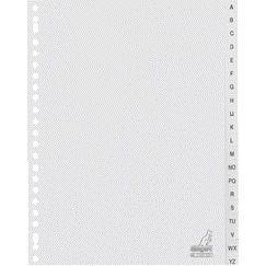 Kangaro - Tabs 23-hole G420AZM 20-piece alphabet gray PP | 25 pieces