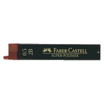 Faber Castell - Potloodstift Faber-Castell 2B 0.5mm super-polymer koker à 12 stuks