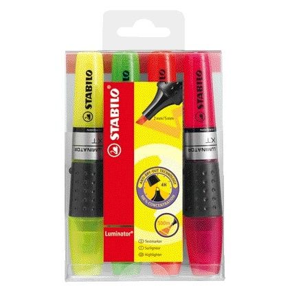 STABILO - Highlighter Luminator XT assorted 71/4 assorted case of 4 pieces