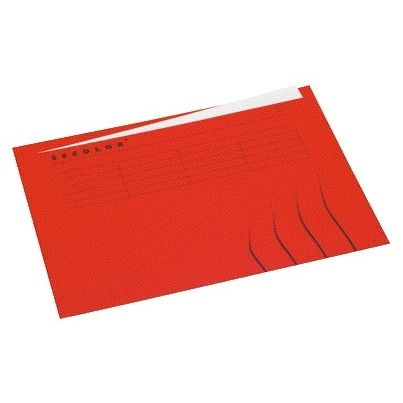 Jalema - Cartella pieghevole con linguetta marca A4 100% cartone riciclato 250gr Rosso | 25 pezzi