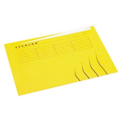 Jalema - Cartella pieghevole con linguetta marca A4 100% cartone riciclato 250gr Giallo