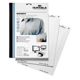 Durable - Name badge label 8334 40x75mm self-adhesive white 240 pieces