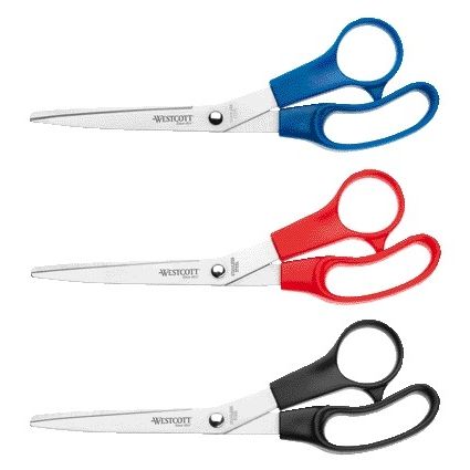 Westcott - Forbici da ufficio 210mm in acciaio inossidabile assortite 3 pezzi