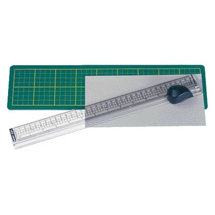 Alco - Snijliniaal met mat 38x10cm