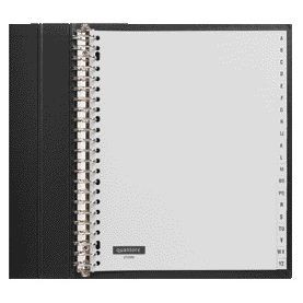 Quantore - Pestañas A4 23 agujeros 20 partes con ancho A-Z gris | 10 piezas