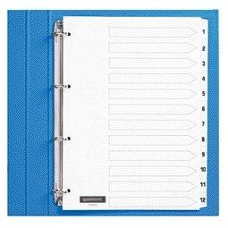 Quantore - Tabblad 4rings karton 1-12 wt | 10 stuks