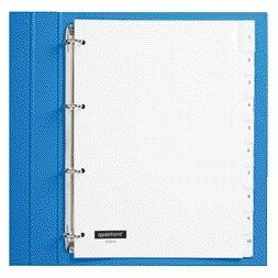 Quantore - Tabs 4 fori 10 pezzi con finestra PP bianco | 25 pezzi