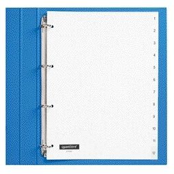 Quantore - Schede 4 fori 1-12 numerate in PP bianco | 10 pezzi