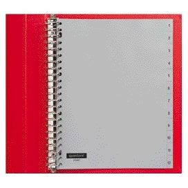 Quantore - Tabs 23 holes 1-12 numbered gray PP | 10 pieces