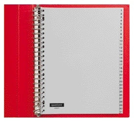 Quantore - Onglets 23 trous 1-31 numérotés gris PP | 5 pièces