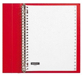 Quantore - Linguette 23 fori 1-20 numerate in PP bianco