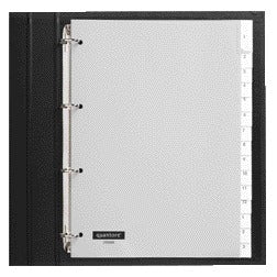 Quantore - Tabs 4-hole 15-piece with window gray PP | 10 pieces