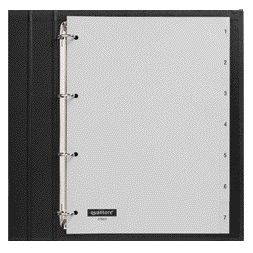 Quantore - Tabs 4-holes 1-7 numbered gray PP | 25 pieces