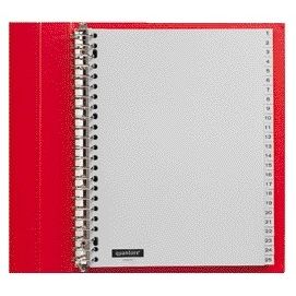 Quantore - Linguette 23 fori 1-100 numerate PP grigio | 5 pezzi