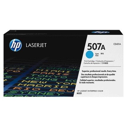 HP - 507A originele cyaan LaserJet tonercartridge