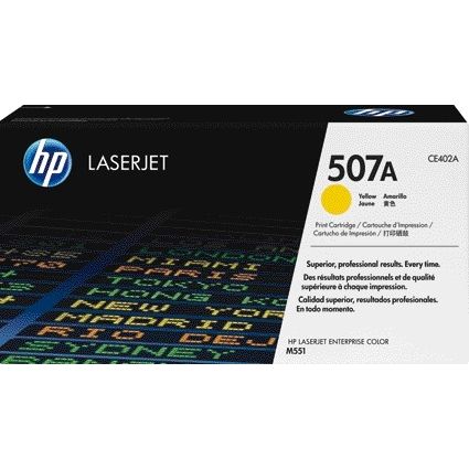 HP - tóner 507A, 6.000 páginas, OEM CE402A, amarillo
