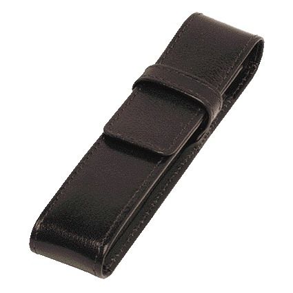 Van der Spek - Pencil case 321 1-piece buffalo leather black