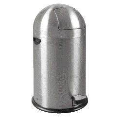 EKO - Papelera Kickcan 33 litros acero inoxidable mate