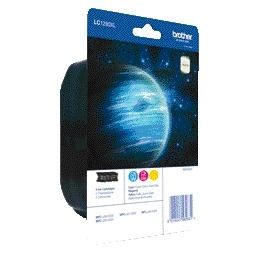 Brother - LC1280XLRBWBP inktcartridge 3 stuk(s) Origineel Cyaan, Magenta, Geel