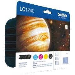 Brother - Tintenpatrone LC-1240VALBP schwarz + 3 Farben