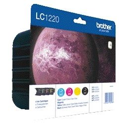 Brother - Tintenpatrone LC-1220VALBP schwarz + 3 Farben