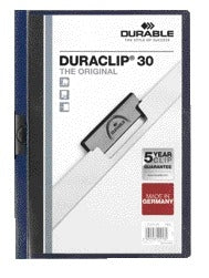 Durable - Carpeta con clip Duraclip A4 3mm 30 hojas azul noche