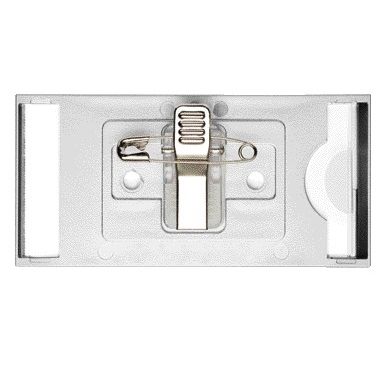 Langlebig - Plakette 8543 Classic mit Kombiklemme 34x74mm silbergrau