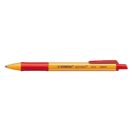 Stabilo - Stylo bille pointball 6030/40 moyen rouge | 10 pièces