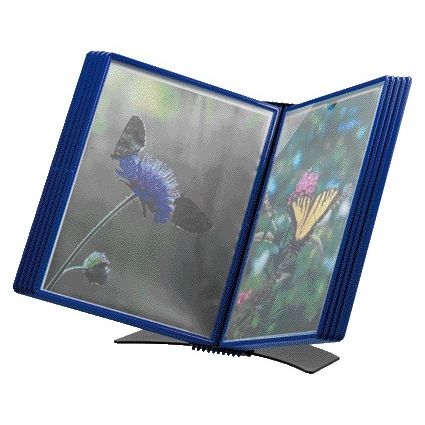Djois - Schreibtischständer Flex-O-Frame A4 10 Taschen blau
