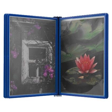 Djois - Wandelement Flex-O-Frame A4 met 5 tassen blauw