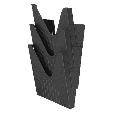 Avery - Broschürenhalter Nr. 144 Wandmappe hoch 3 Fächer schwarz